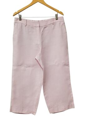 Talbot Light Pink Wide Leg Linen Pants 12p